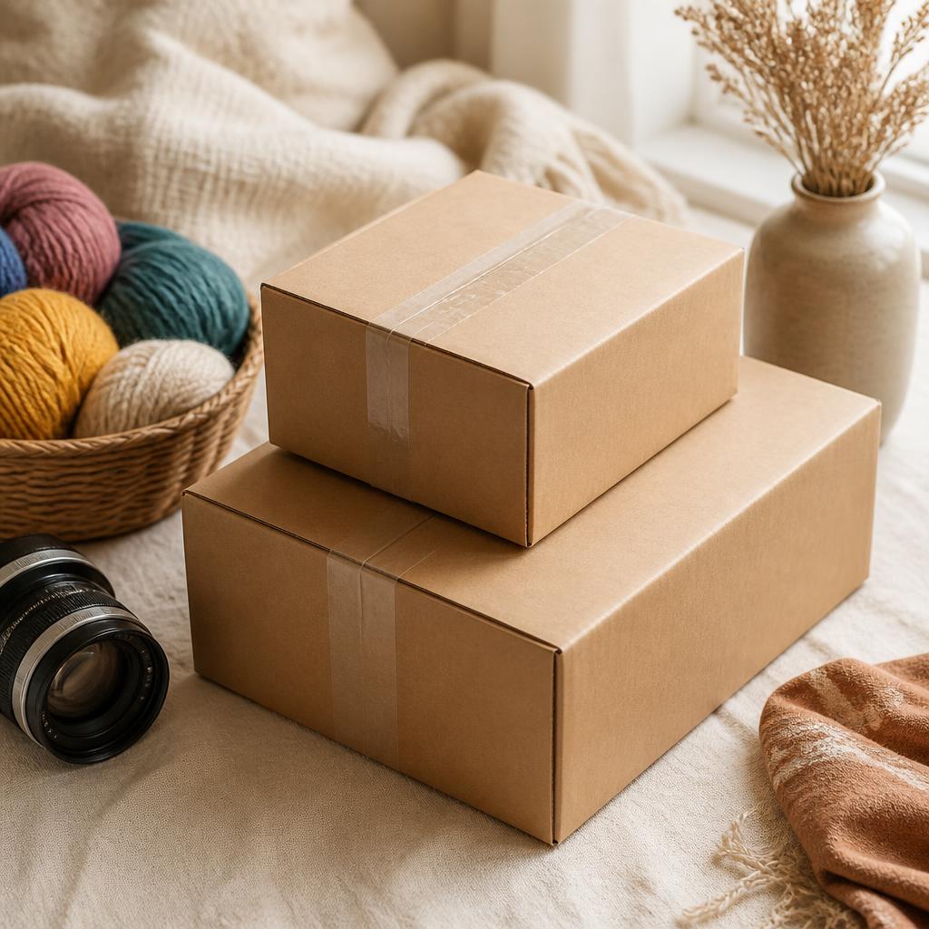 Shipping boxes ready to send